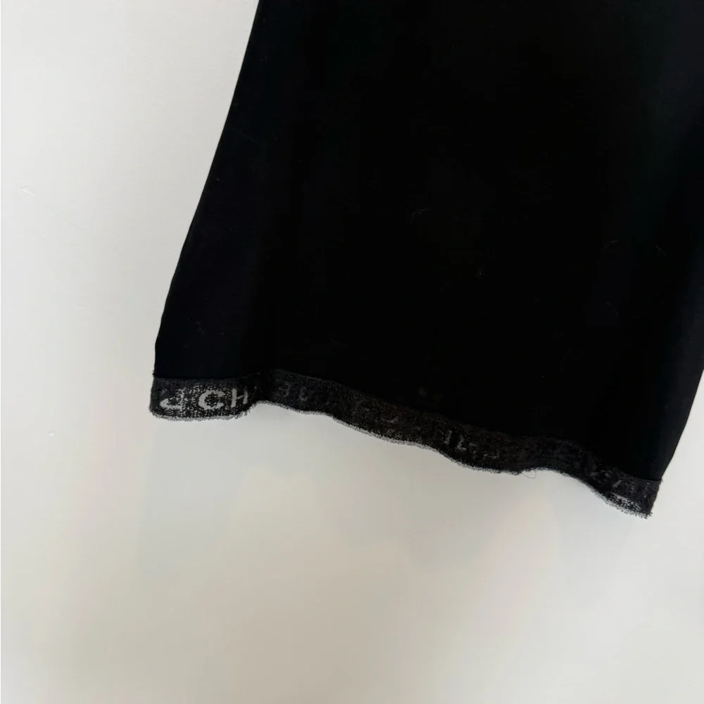 💋CHANEL Elegant Black Short‎ Sleeve Tee 127